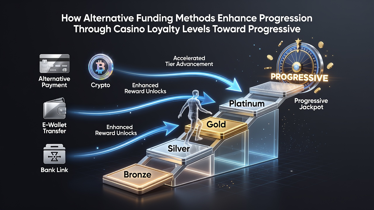 Fortschritt durch Casino-Loyalitätsstufen mit alternativen Zahlungen hin zu Jackpot-Gewinnen