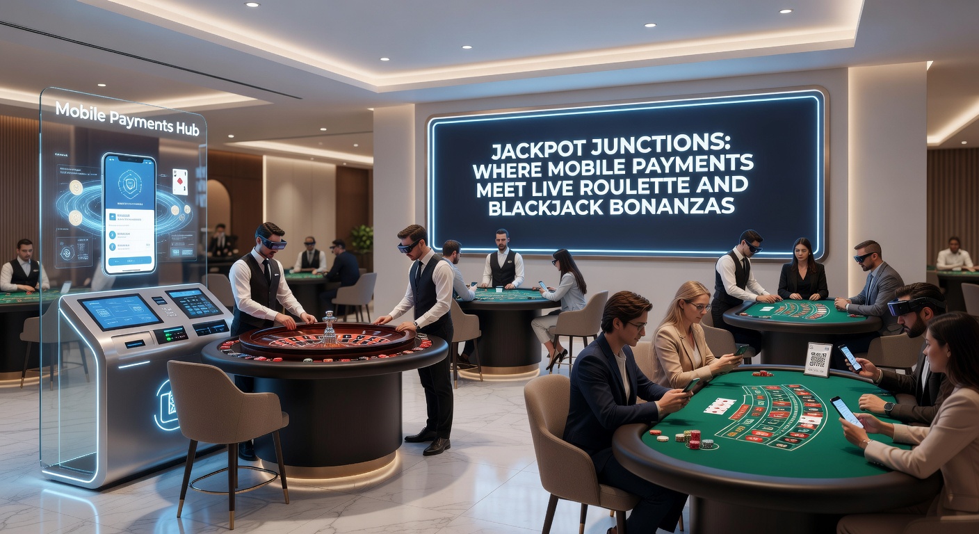 Live-Blackjack-Tisch mit progressivem Jackpot-Anzeiger und Smartphone, das eine erfolgreiche mobile Zahlung bestätigt