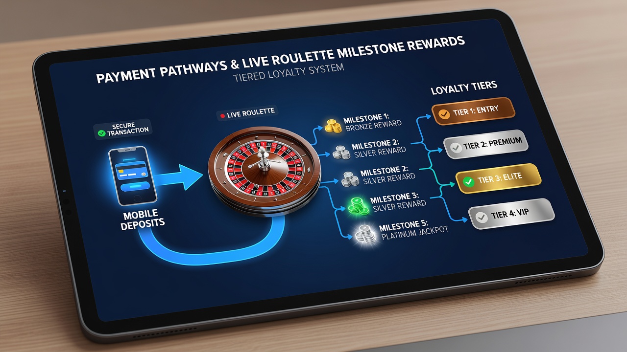 Illustration von gestaffelten Belohnungssystemen und mobilen Transaktionspfaden