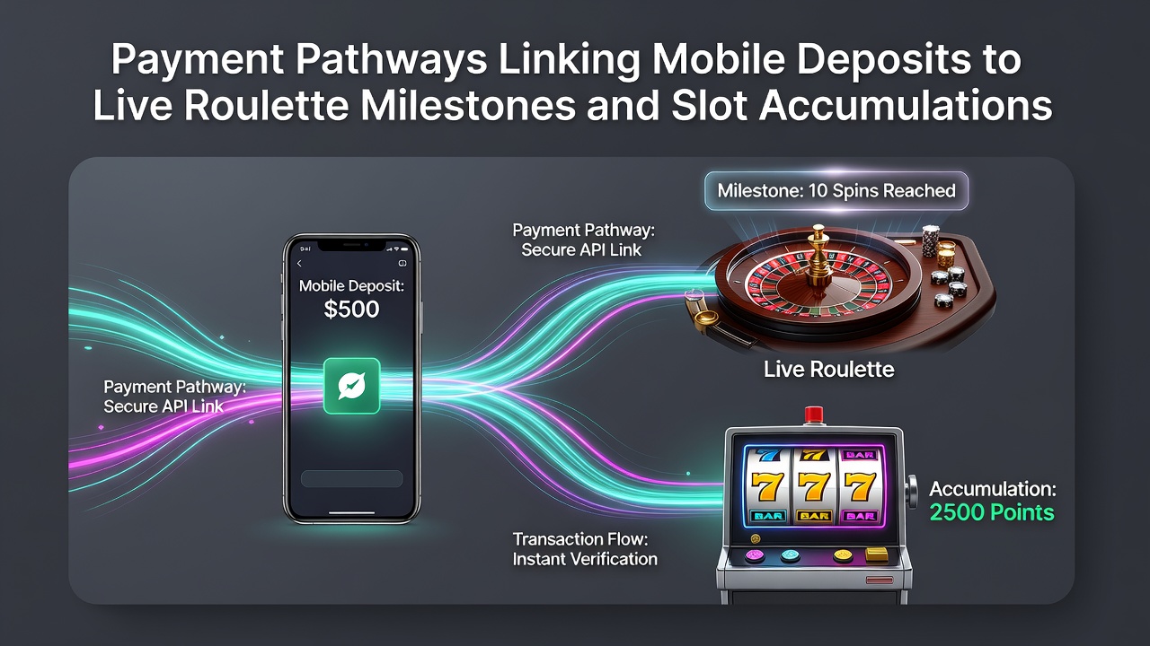 Synchronisierte Zahlungsflüsse von mobilen Einzahlungen zu Slot-Akkumulationen und Roulette-Zielen