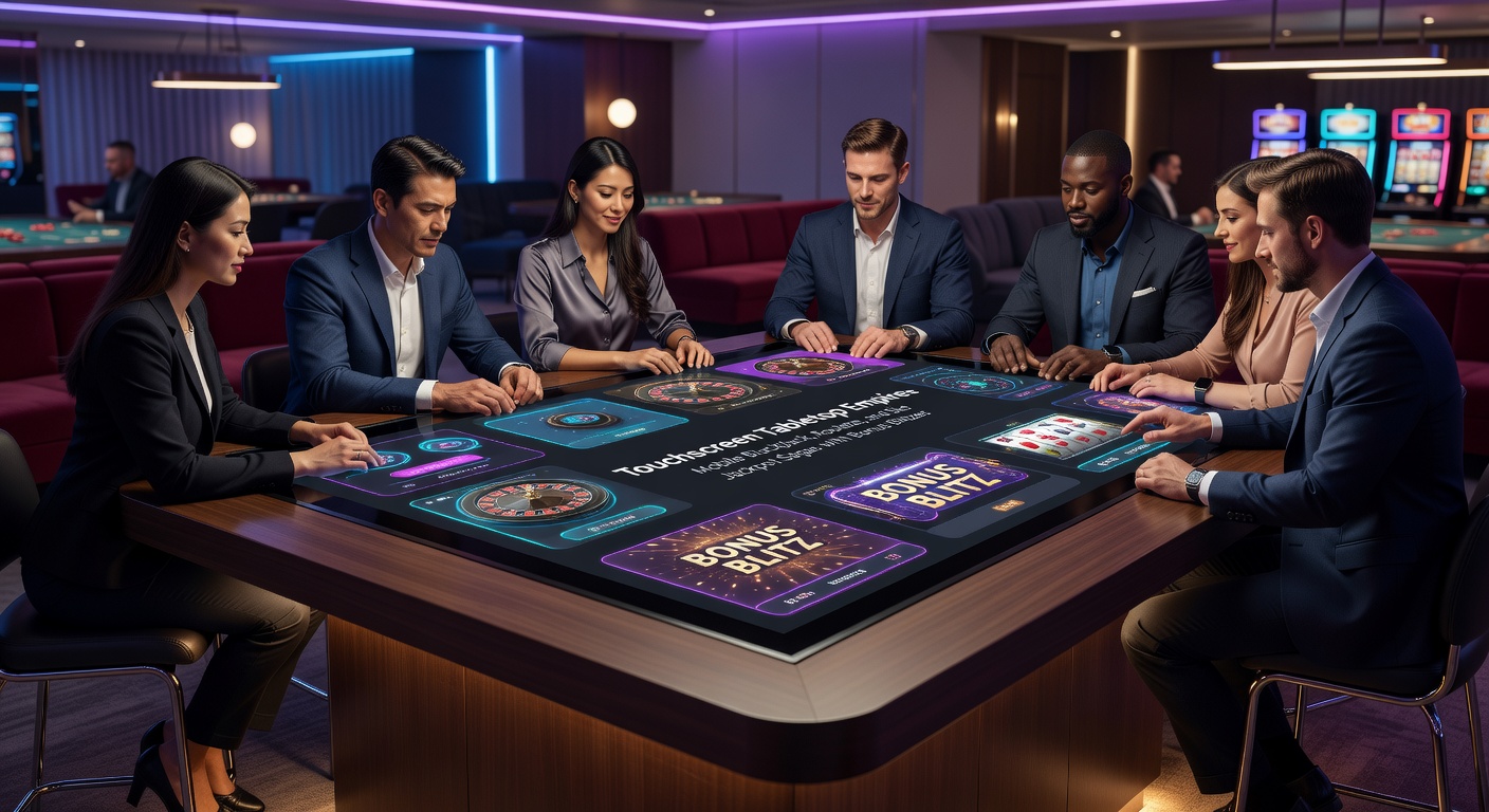 Dynamisches Roulette-Rad auf Touchscreen mit explodierenden Bonus-Symbolen und Jackpot-Zähler im Hintergrund